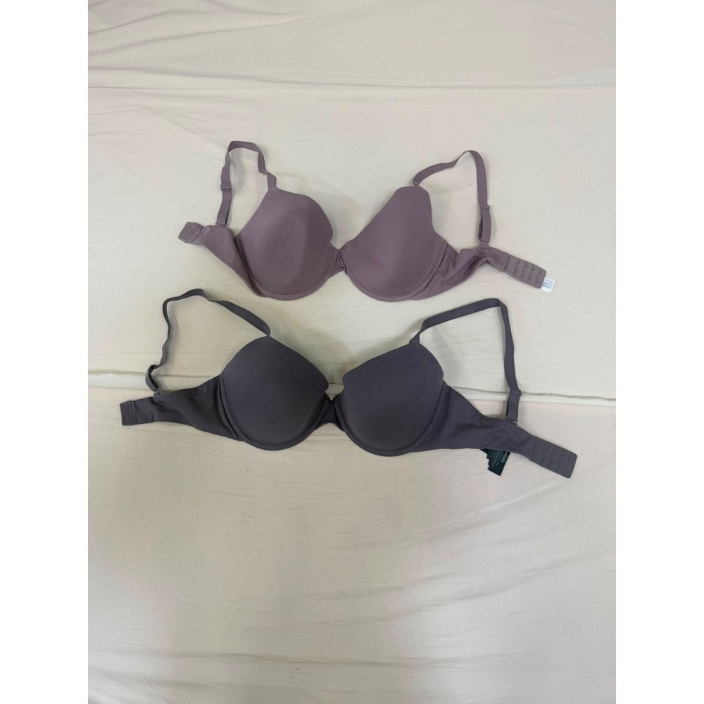 Amazon Essentials Womens 2 Pack T-Shirt Bra Purple Mauve Plum 36DD Underwire